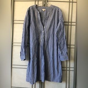 GAP Stripy blue buttoned shirt dress - Large